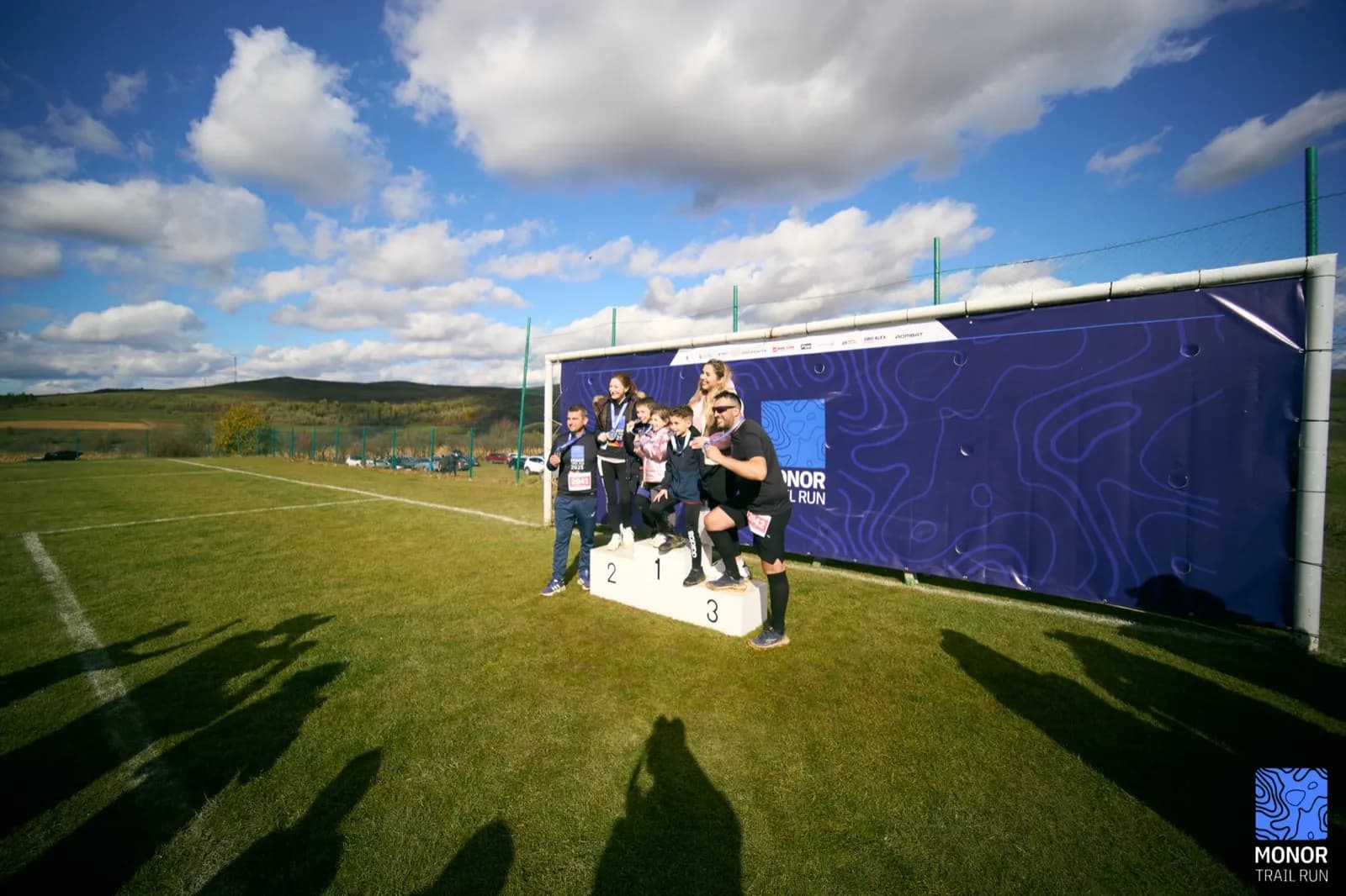 Copii și familii la cursa de 1K Monor Trail Run 2025